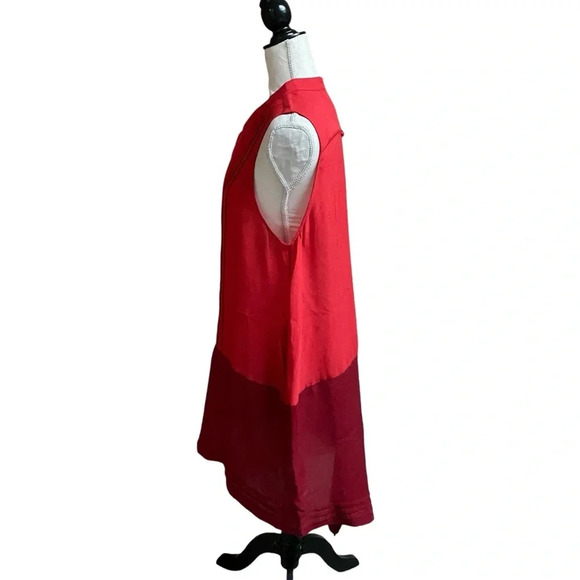 Rag & Bone Silk Two Toned Red Dress Tunic Size 4 - Picture 11 of 16